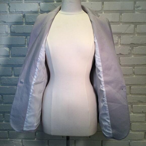 J. Crew Light Gray Parke Blazer in Bi Stretch 4 Tall - Picture 3 of 6